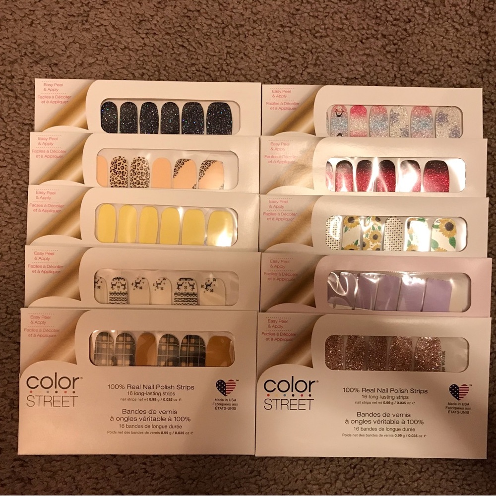 Lot of 10 Colorstreet nail strips